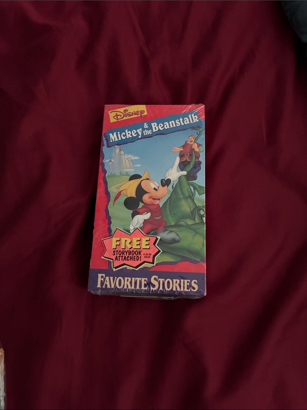 Disney Mickey & the Beanstalk VHS Box - Red & Blue Artwork
